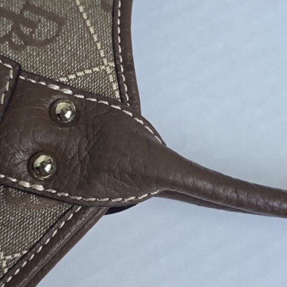 Dooney & Bourke Olive Green & Dark Brown Purse - Picture 9 of 15